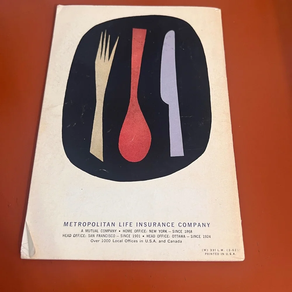 Vintage 1957 Metropolitan Cook Book Metropolitan Life Insurance Company Booklet